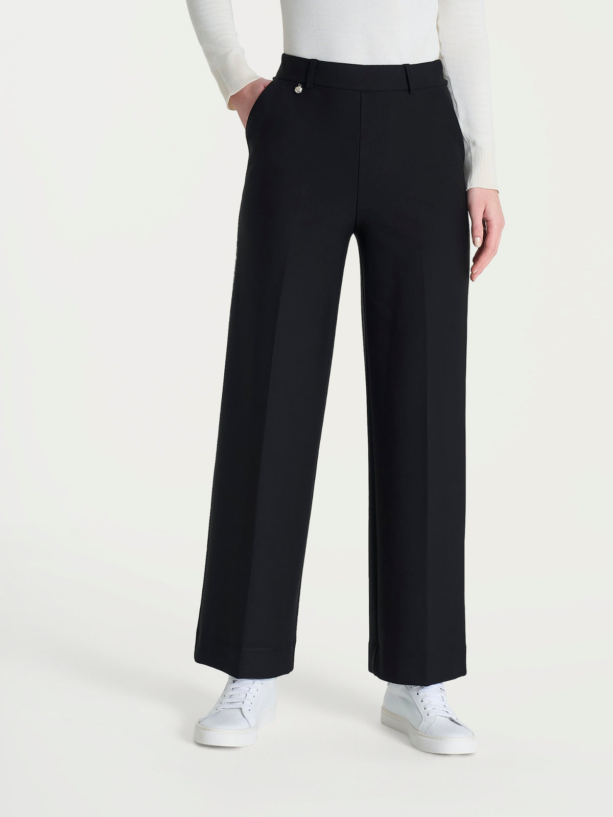 Pantalone ampio alla caviglia in Compact