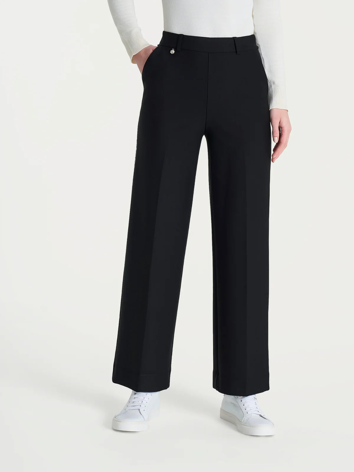 Pantalone ampio alla caviglia in Compact
