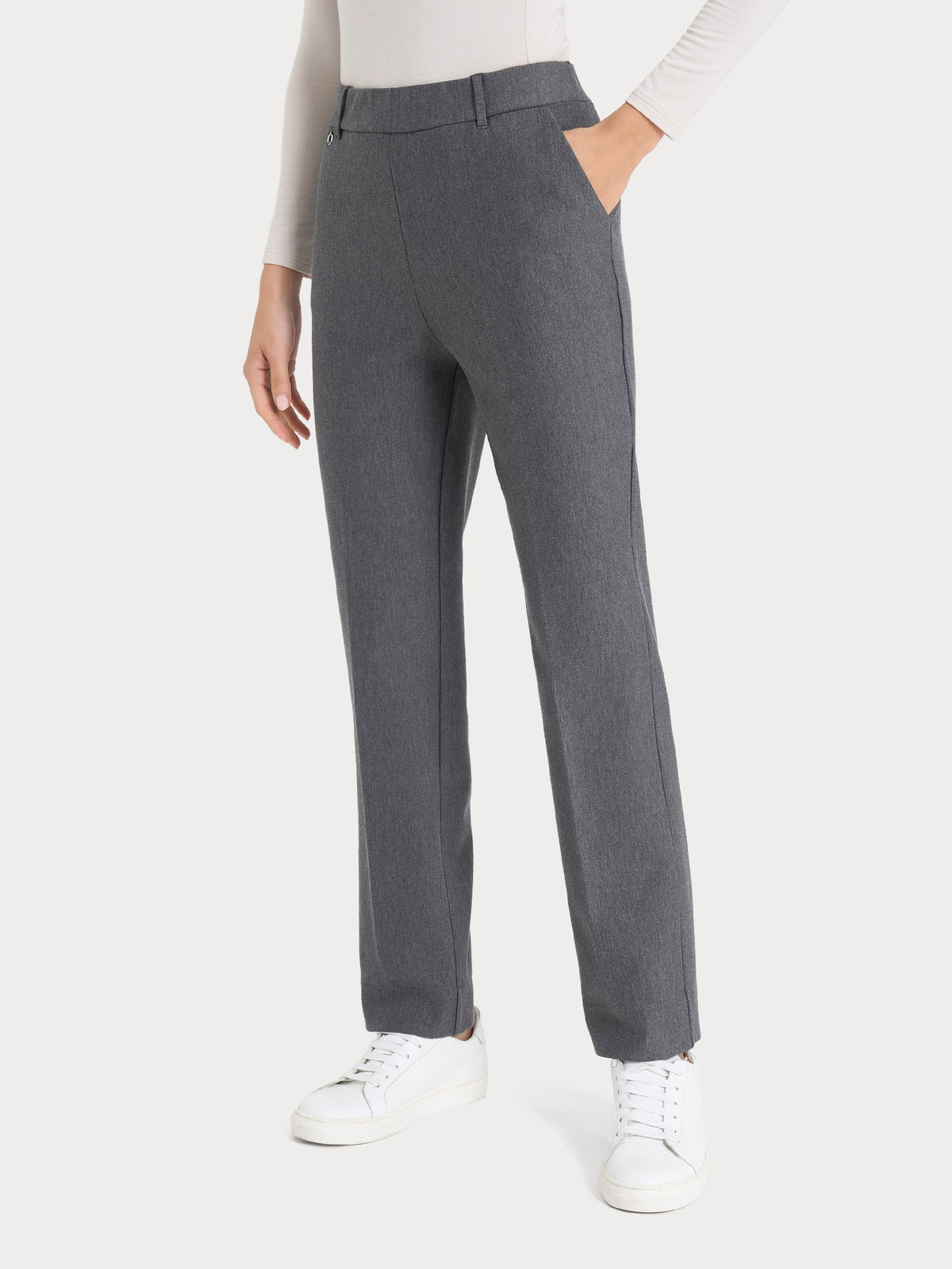 Pantalone dritto con tasche in Compact