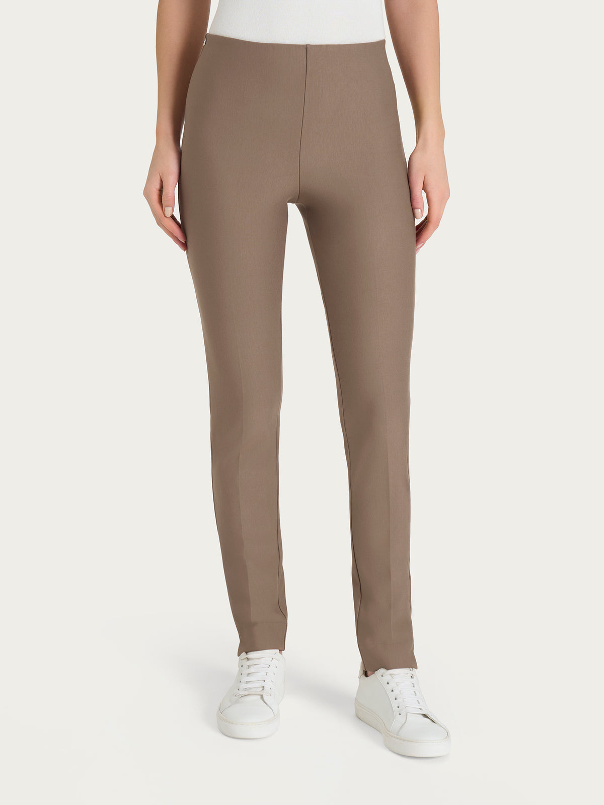 Pantalone Sigaretta con spacchetti in compact