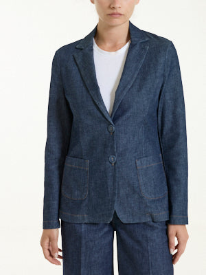 Blazer due bottoni in Light Denim