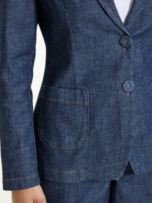Blazer due bottoni in Light Denim
