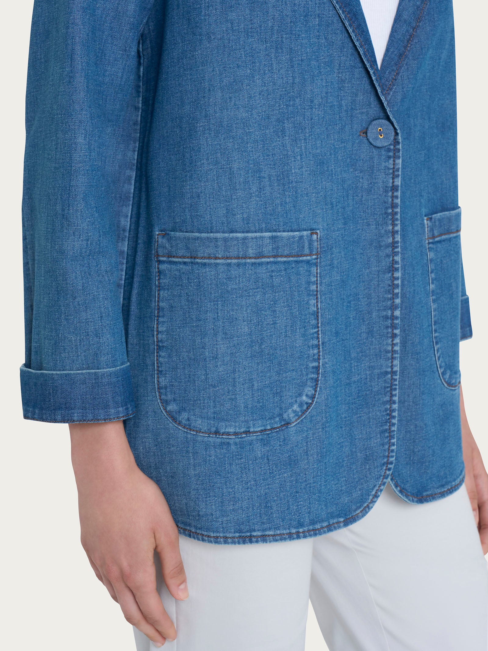 Blazer over destrutturato in Light Denim