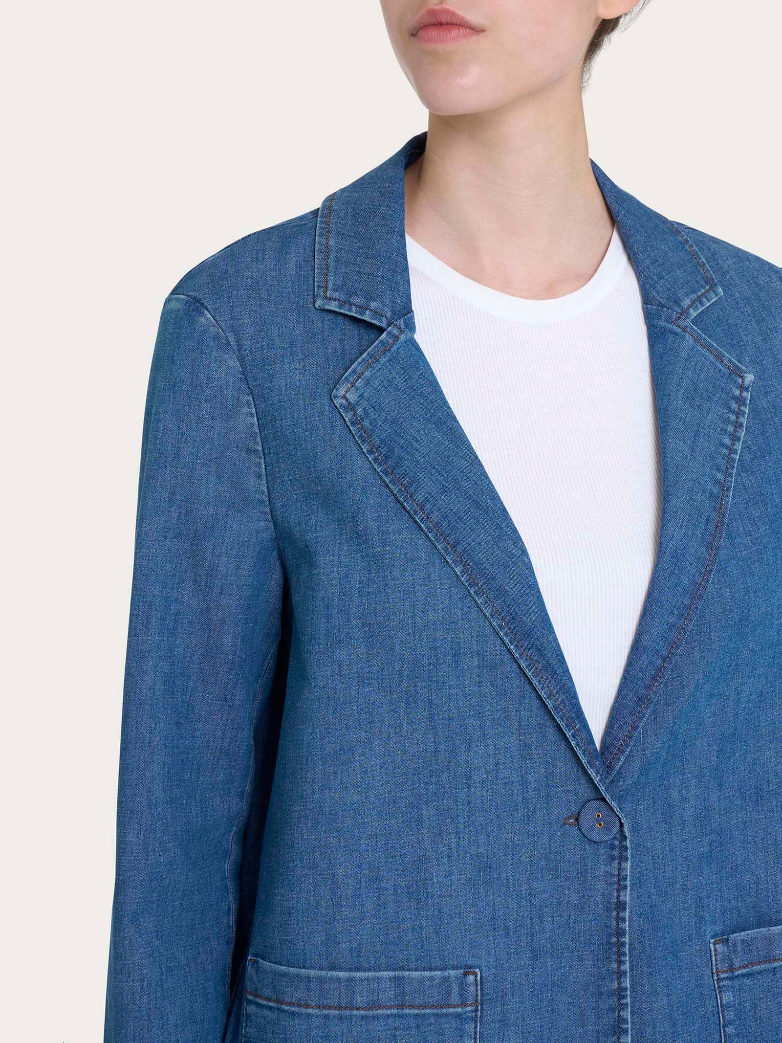 Blazer over destrutturato in Light Denim