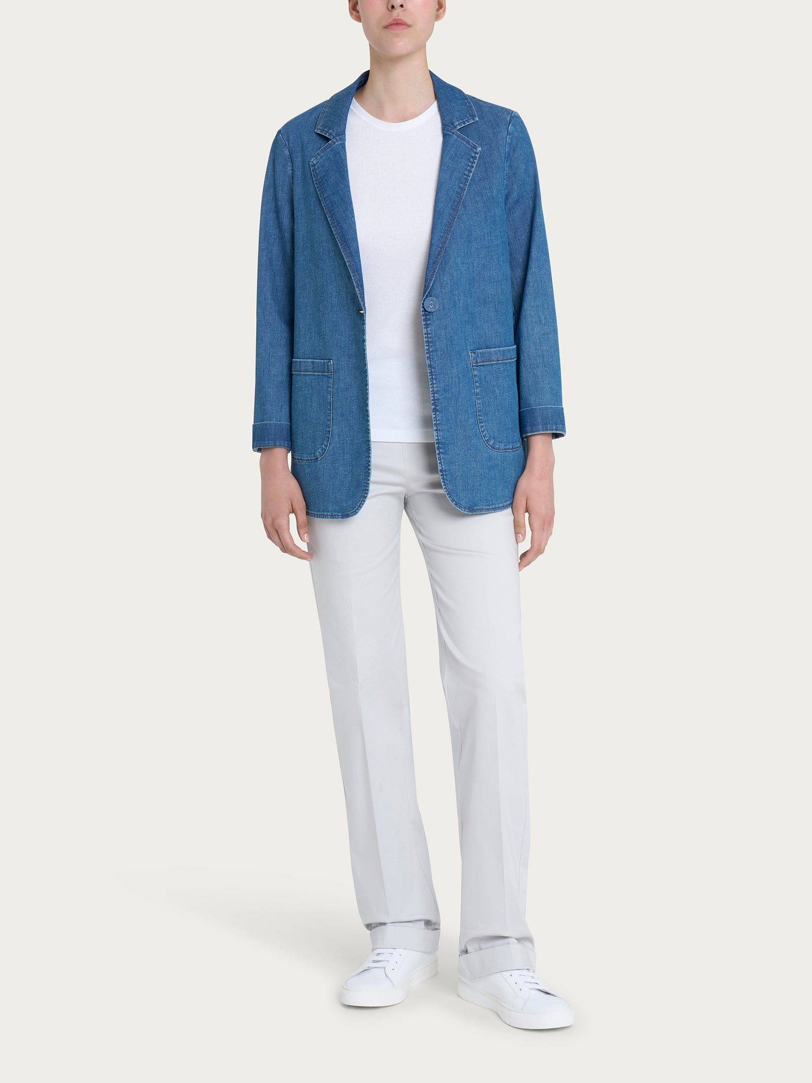 Blazer over destrutturato in Light Denim