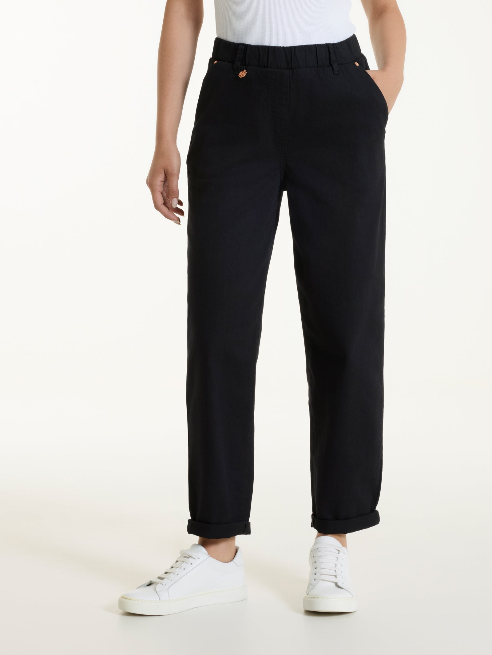 Jeans a carota con tasche in Light Denim