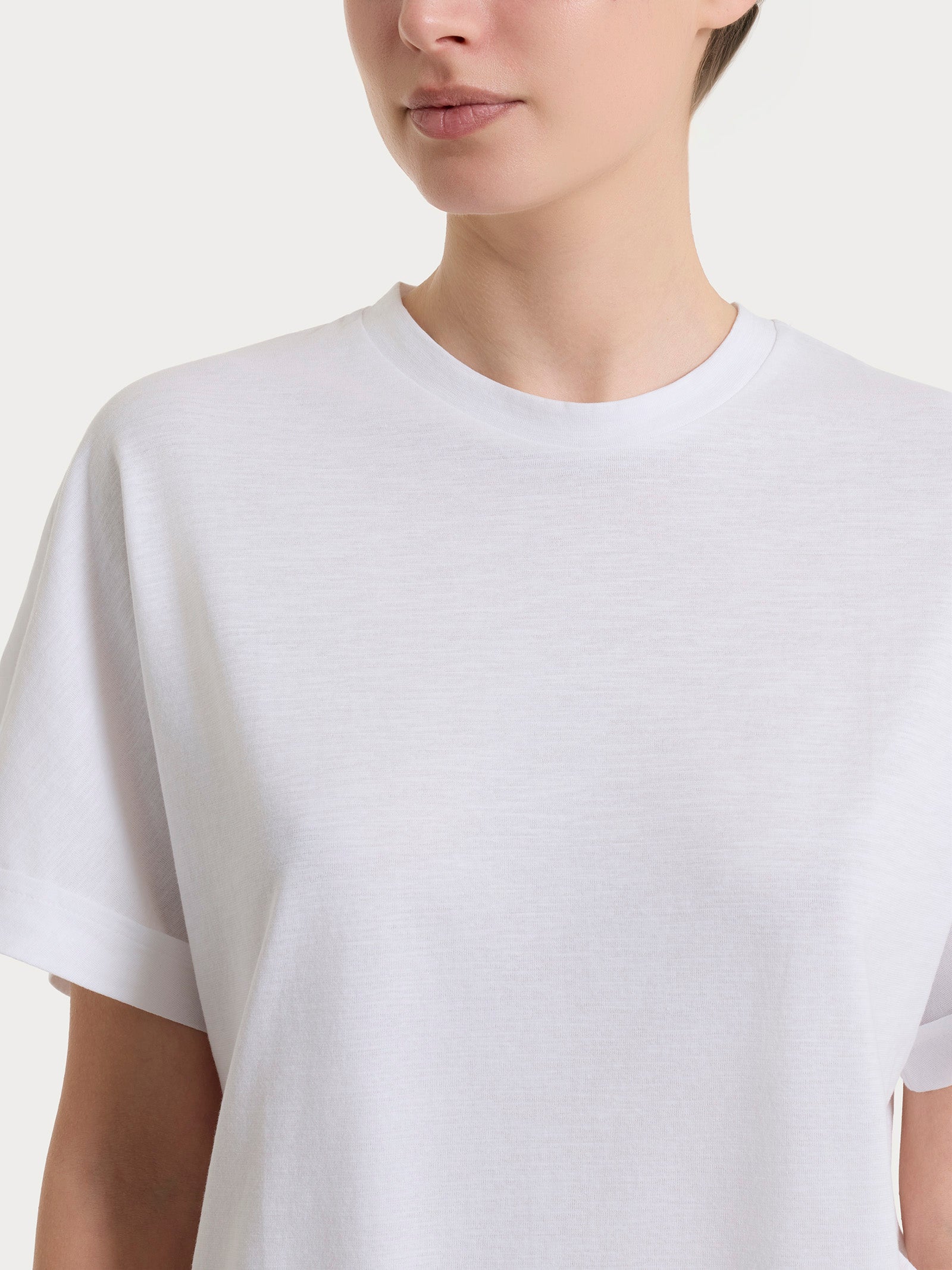 Maglietta con manica over in Slub Jersey