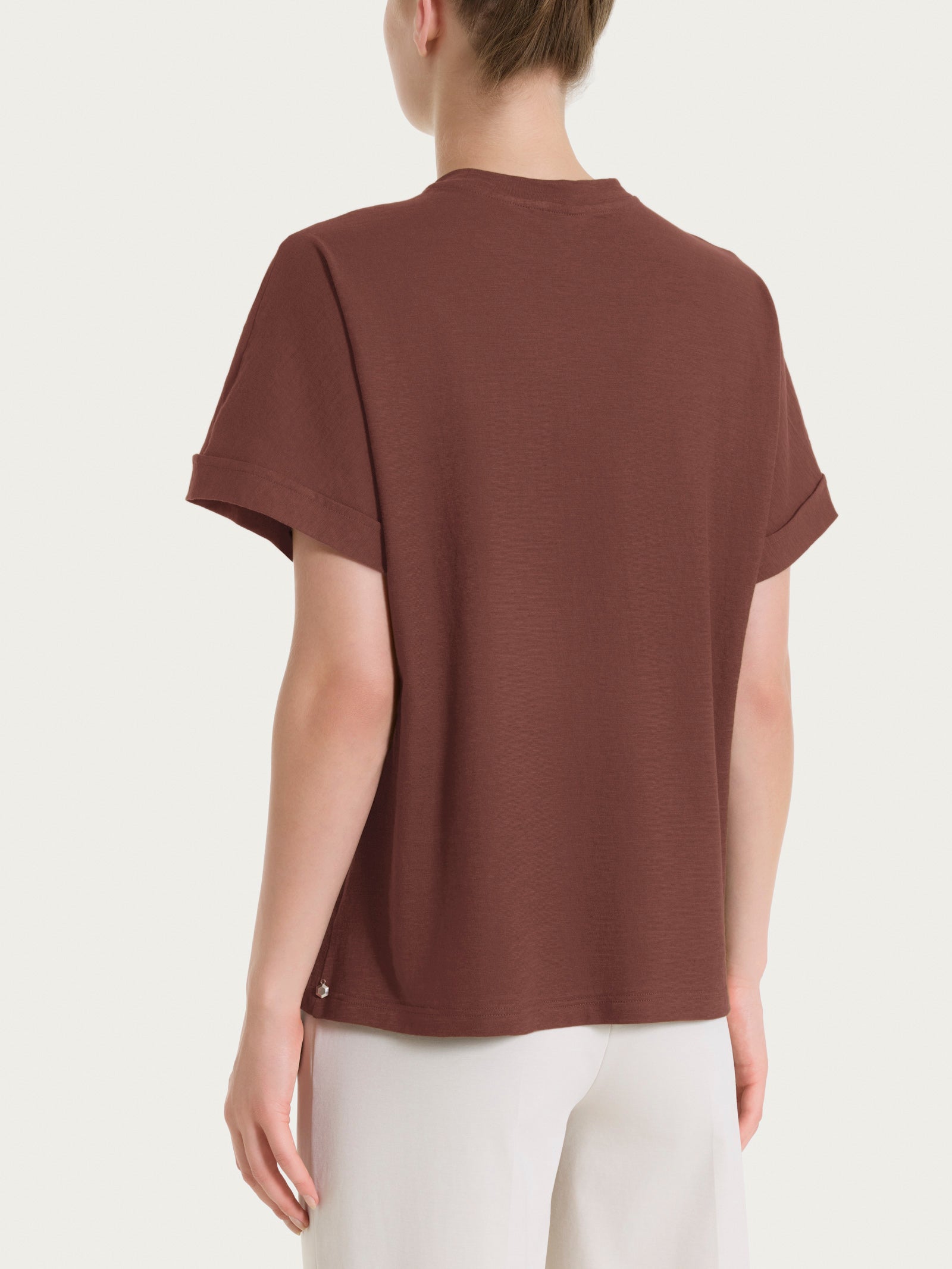 Maglietta con manica over in Slub Jersey
