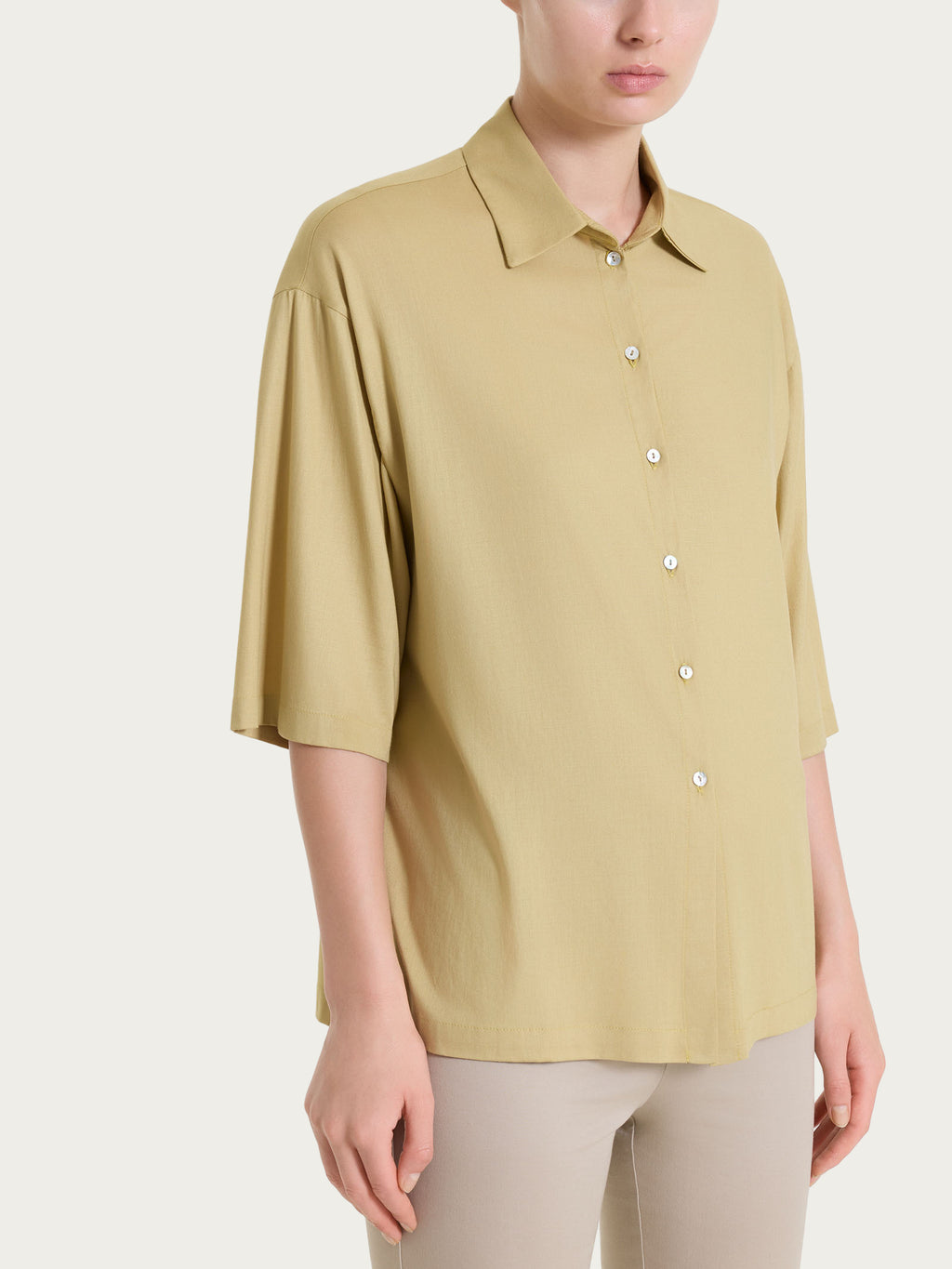 Maglietta con manica over in Slub Jersey