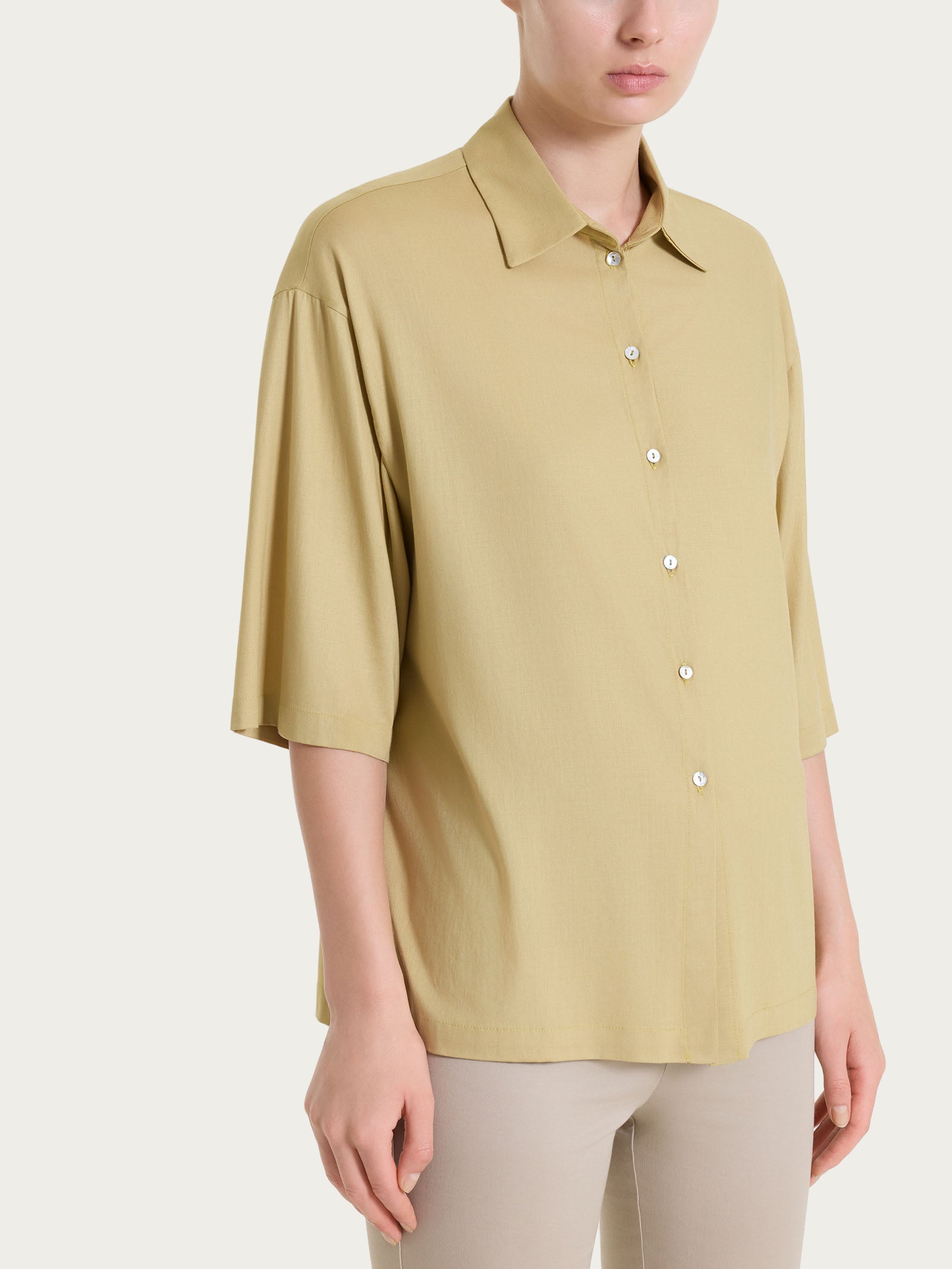 Maglietta con manica over in Slub Jersey
