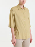 Camicia con manica 3/4 in Poplin di cotone