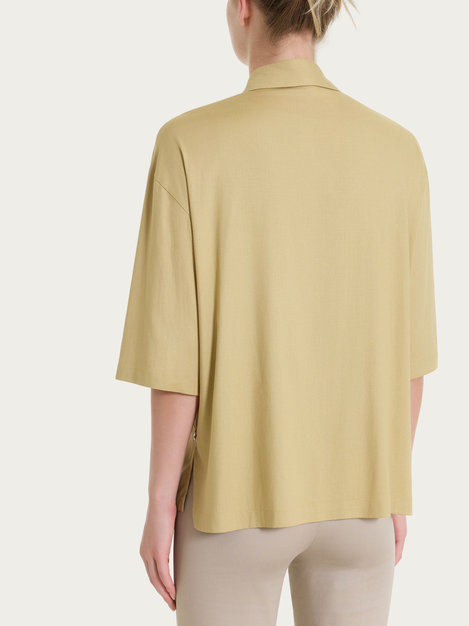 Maglietta con manica over in Slub Jersey