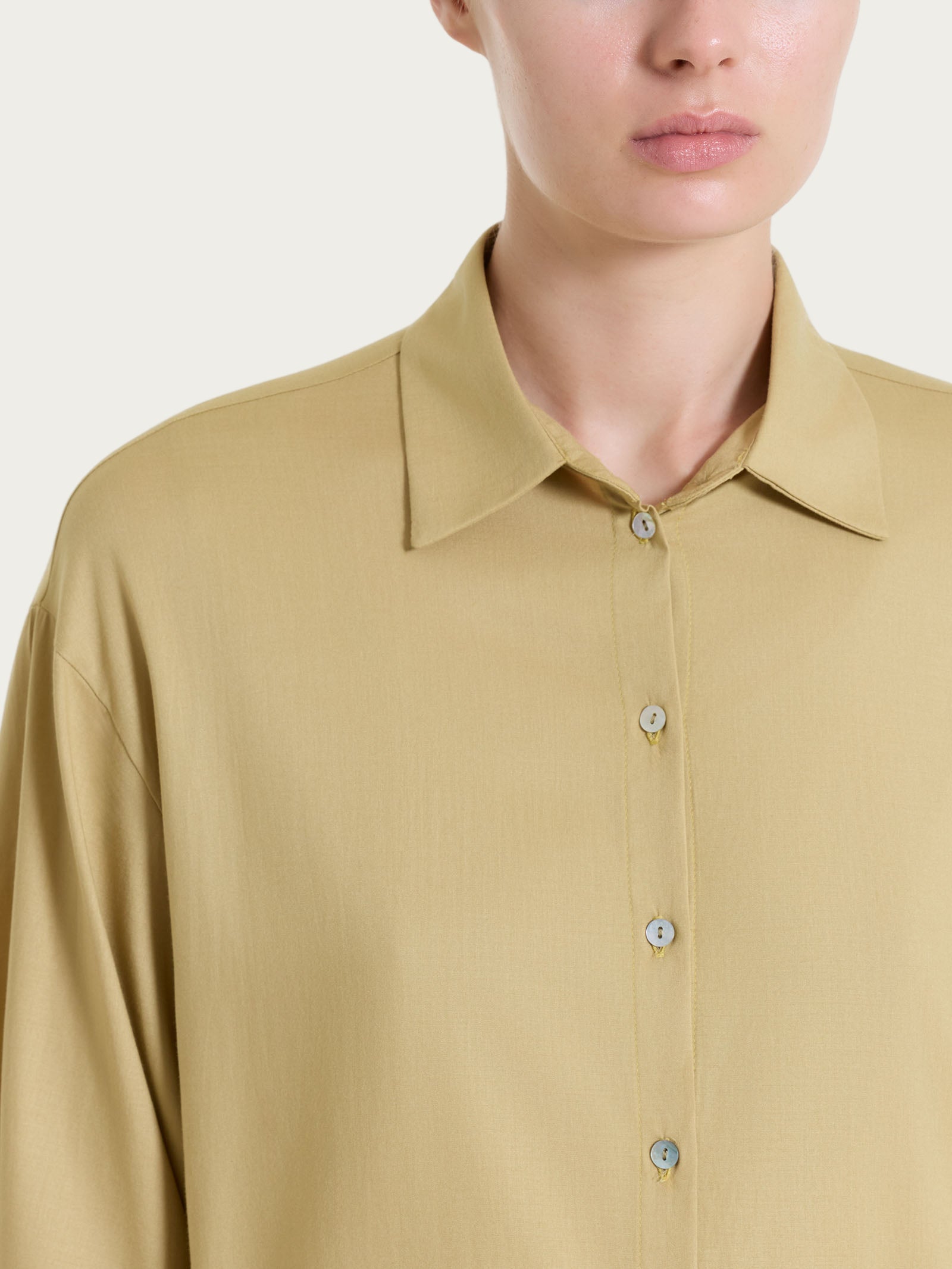Maglietta con manica over in Slub Jersey