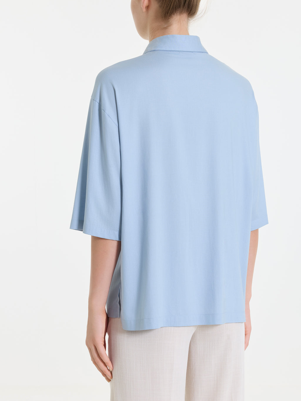 Maglietta con manica over in Slub Jersey