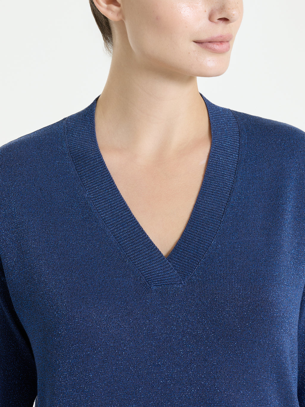 Maglia con scollo a V in Lurex Summertime