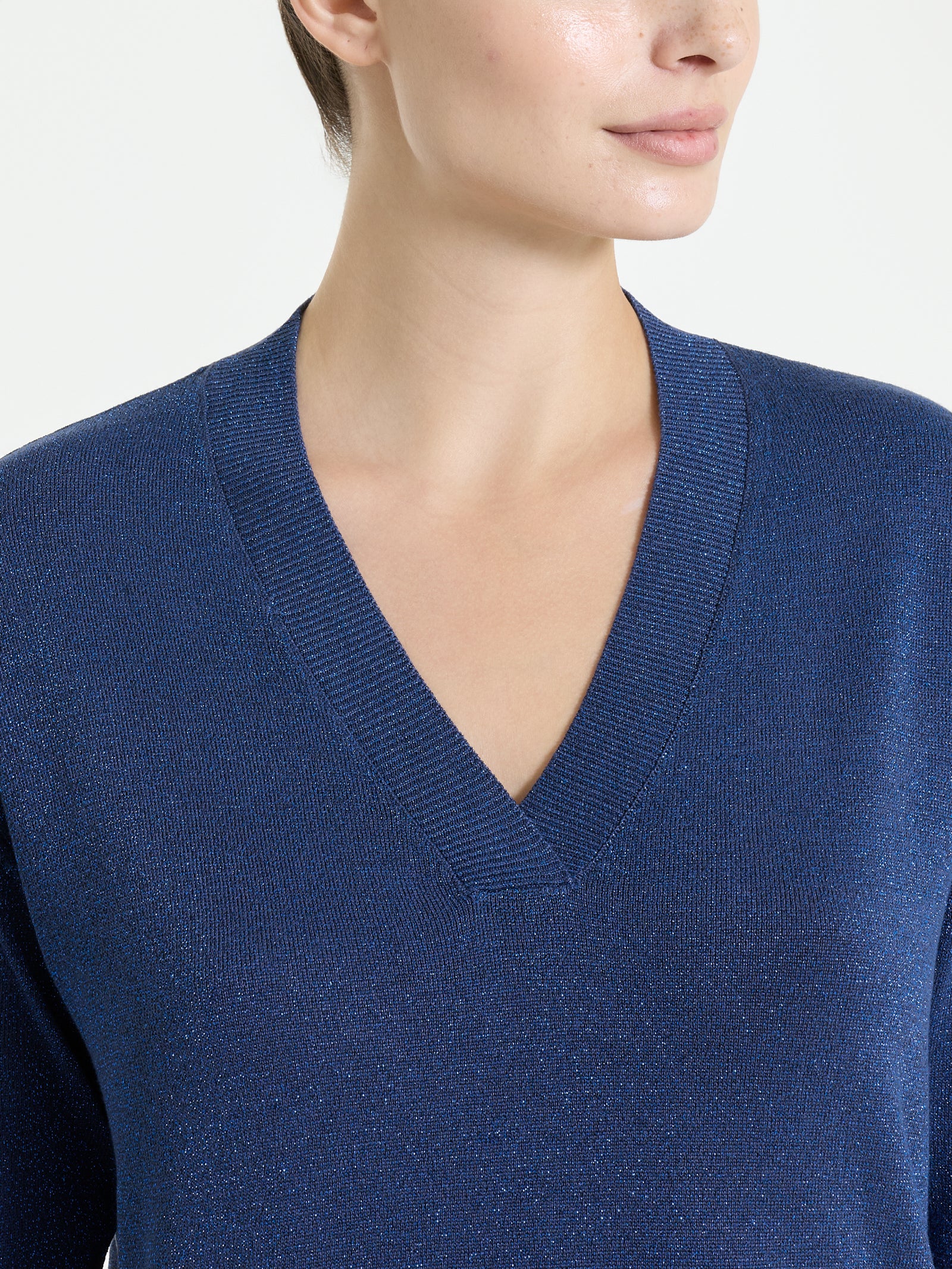 Maglia con scollo a V in Lurex Summertime