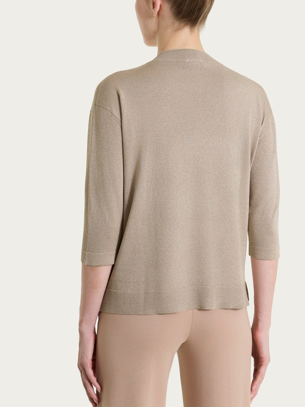 Maglia con scollo a V in Lurex Summertime