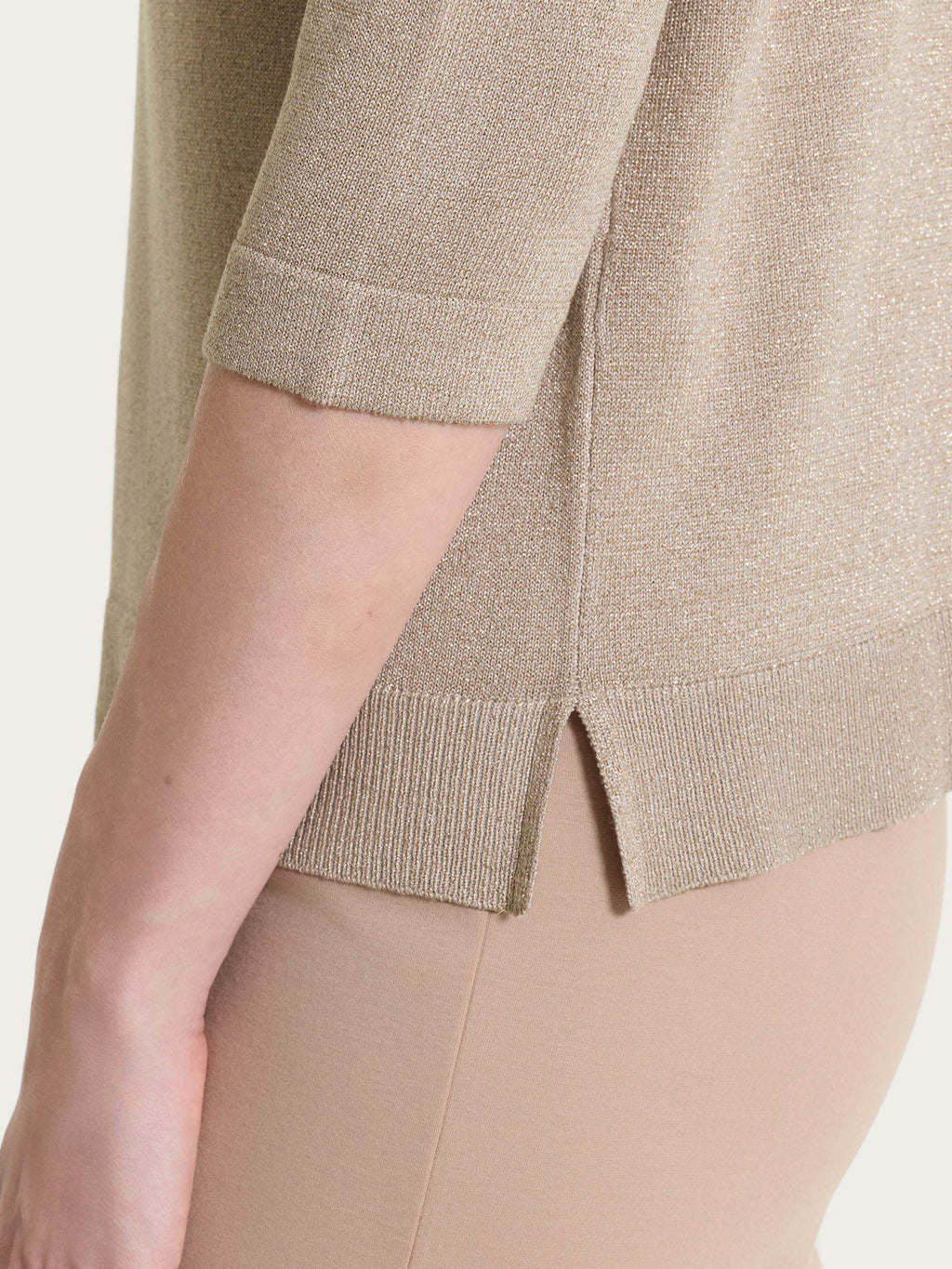 Maglia con scollo a V in Lurex Summertime
