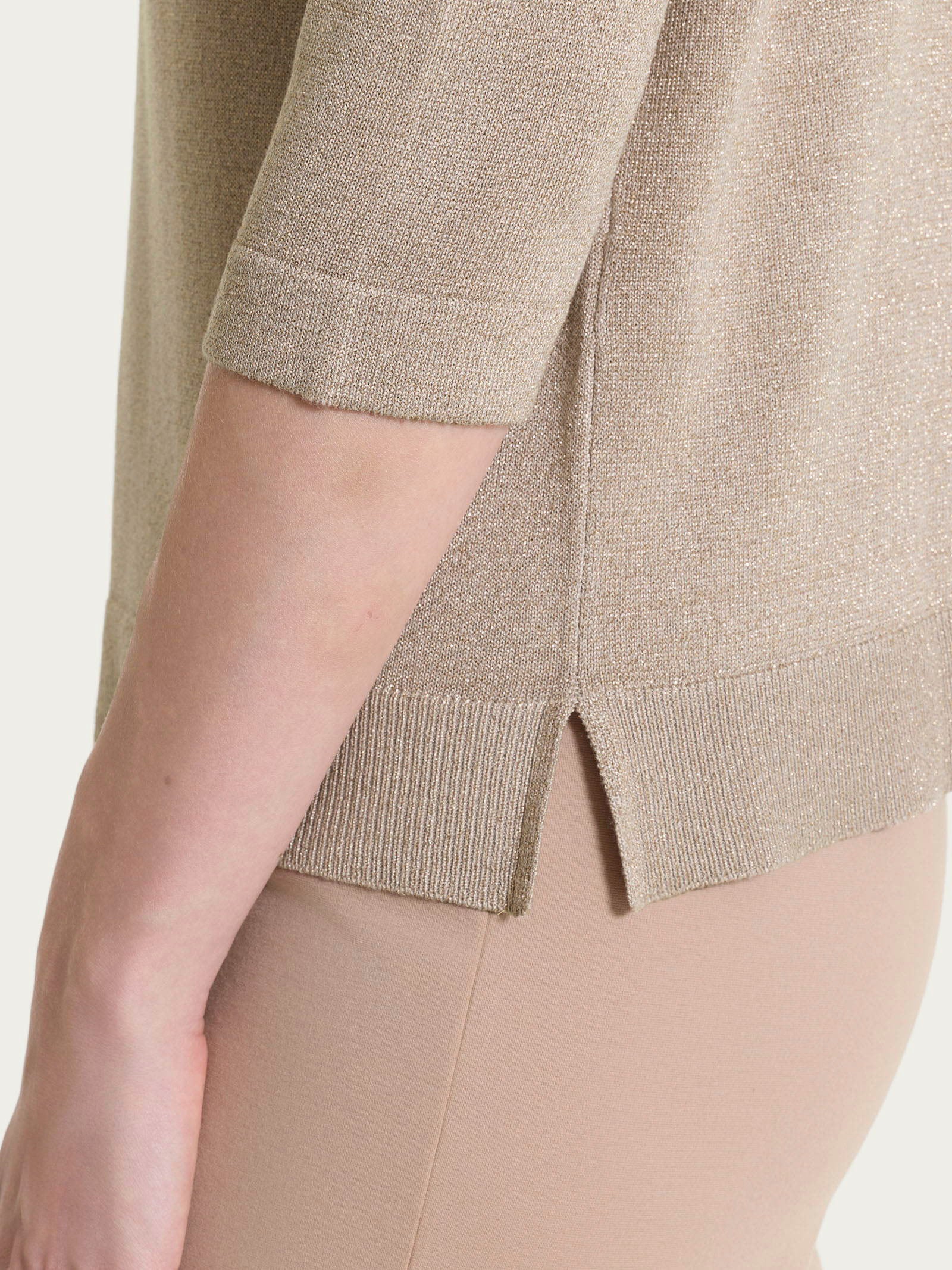 Maglia con scollo a V in Lurex Summertime